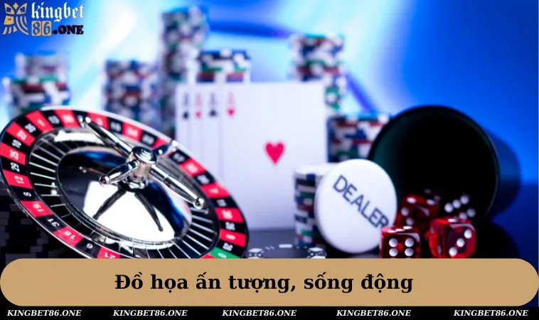 Sảnh Game Bài KINGBET86 sắc nét, thu hút người chơi